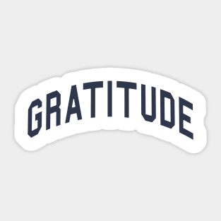 Gratitude (navy) Sticker